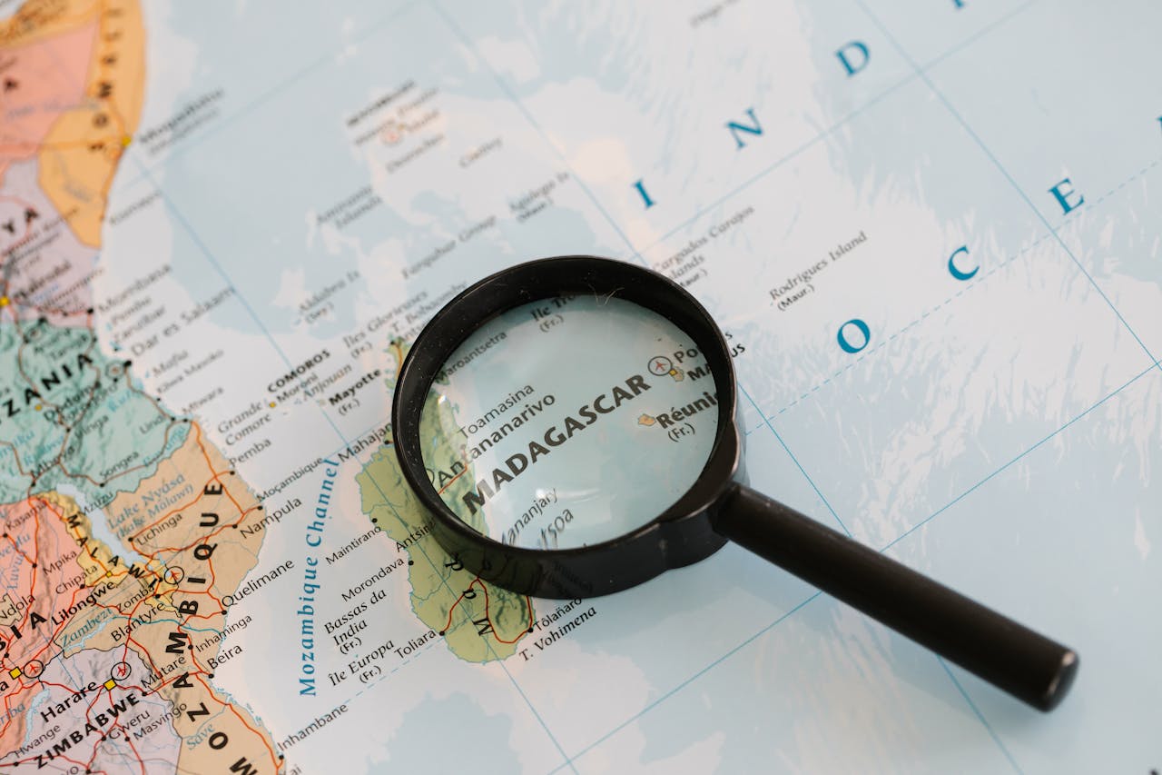 Magnifying Glass on a Map